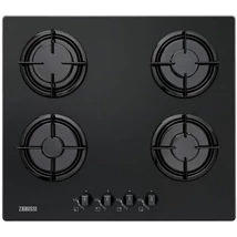 ZANUSSI ZGO65414BA Beépíthető fekete edzett üveg felületű gázfőzőlap szikragyújtással