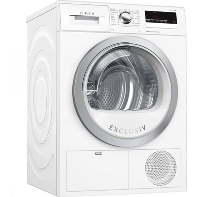 Bosch WTH85290BY Fehér hőszivattyús szárítógép kijelzővel 54cm mély 8kg A++