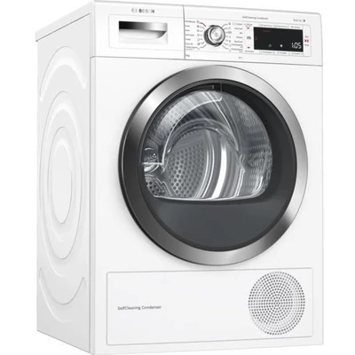 Bosch WTW85551BY Fehér hőszivattyús szárítógép kijelzővel 60cm mély 9kg A++