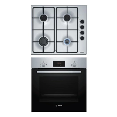 BOSCH HBF133BR0 beépíthető sütő - PBP6B5B80H beépíthető gázfőzőlap szett