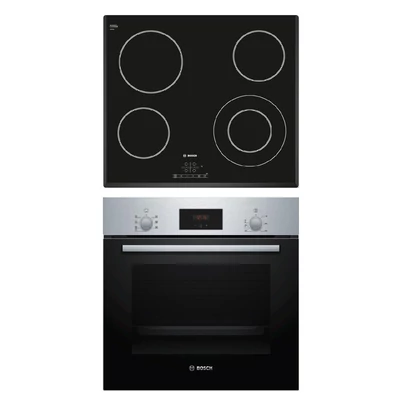BOSCH HBF133BR0 beépíthető sütő - PKE645D17E beépíthető üvegkerámia főzőlap szett