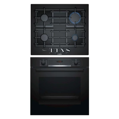 BOSCH HBA534EB0  beépíthető sütő - POH6B6B10 beépíthető gázfőzőlap szett