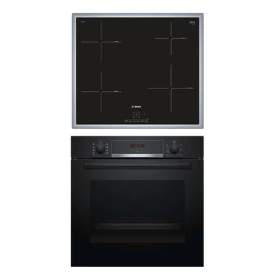 BOSCH HBA534EB0 beépíthető sütő - PUE645BB1E indukciós főzőlap szett