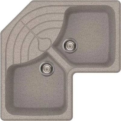 Elleci Master Corner G55 Grigio Pietraszínű granitek gránit sarok mosogatótálca