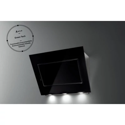 Falmec QUASAR GREEN TECH 90 fekete fali hátsó kivezetésű páraelszívó 90cm A+++