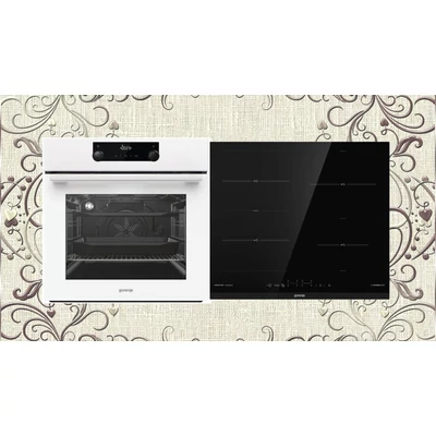 Gorenje BO735E11W+IT645BCSC Beépíthető fehér sütő, fekete indukciós főzőlap szett