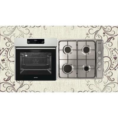 Gorenje BO735E11X+G64X Beépíthető elektromos sütő-gázfőzőlap szett