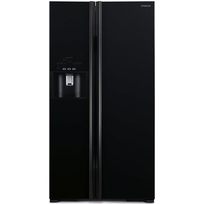 HITACHI S700GPRU2.GBK Side by Side fekete üveg kombinált hűtőszekrény 377/212L A++ 