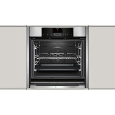 NEFF B55VS24N0 Fekete/inox Önállóan beépíthető sütő kijelzővel VarioSteam®-mel 71L A