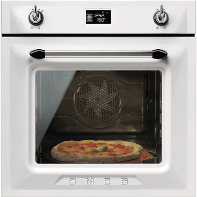 SMEG SF6922BPZE1 Victoria rusztikus fehér hőlégkeveréses sütő nagy LCD kijelzővel 65L A+