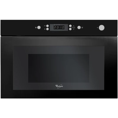 Whirlpool AMW 901/NB beépíthető fekete mikrohullámú sütő kijelzővel kiolvasztás 22L 750W