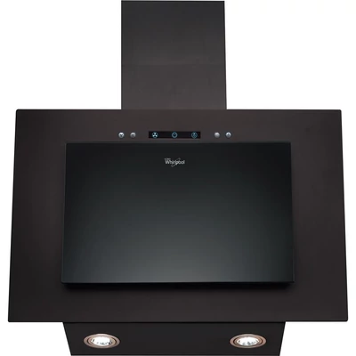 Whirlpool AKR 037 G BL Fekete design döntött üvegernyős páraelszívó LED világítással 60cm B
