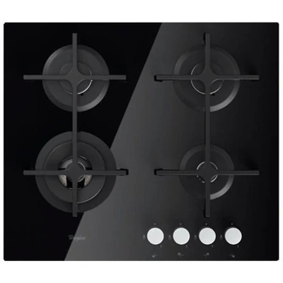 Whirlpool GOW 6423/NB EE Beépíthető fekete üveg felületű gázfőzőlap wok égővel 59cm