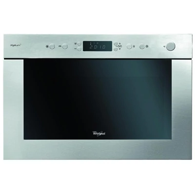 Whirlpool AMW 921/IXL Beépíthető inox grilles mikrohullámú sütő kijelzővel Crisp 22L 750W