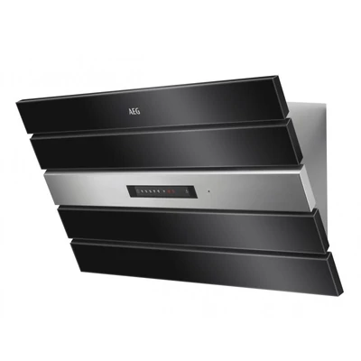 AEG DVK6980HB Fekete-inox kürtős döntött üveg páraelszívó LED világítással 80cm A+