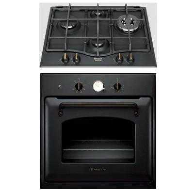 HOTPOINT ARISTON FT 95V C.1 AN/HA  - PC 640 T AN R /HA rusztikus beépíthető sütő gázfőzőlap szett