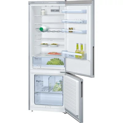 Bosch KGV58VL31S Inox alulfagyasztós kombinált hűtőszekrény 376/124L A++
