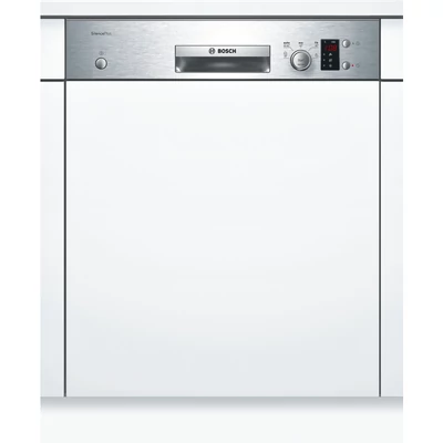 Bosch SMI25AS00E Félig beépíthető mosogatógép inox külső vezérlőpanellal 12 teríték A+