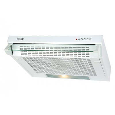 Cata F-2060 WH/L fehér hagyományos páraelszívó nyomógombokkal LED világítás 60cm C