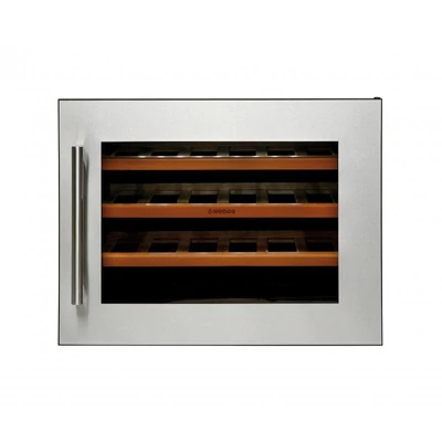 NODOR VINOTECA V 24 Beépíthető inox fa polcos borhűtő belső légkeringetéssel 24 palack