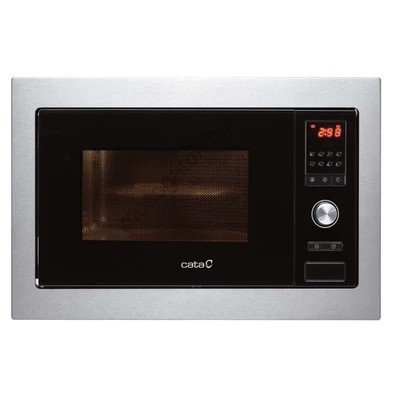 Cata MC 28 D BK beépíthető fekete üveg/inox mikrohullámú sütő súlyautomatikával 28L
