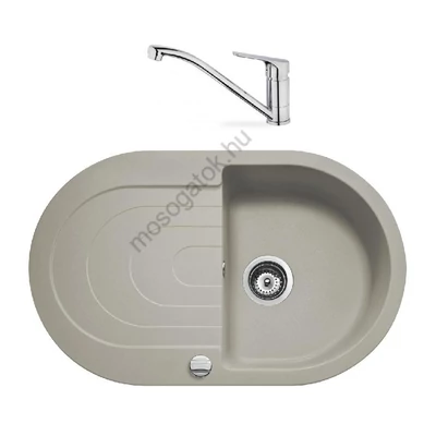 TEKA PERLA B TG - MT Plus MTP 913 gránit mosogató króm csaptelep szett