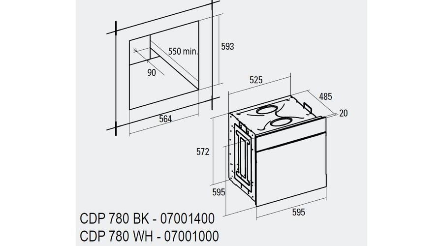 Электрический духовой шкаф cata cdp 780 as bk